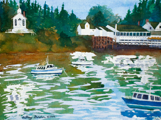 roche harbor afternoon painting