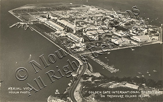 aerial treasure island postcard