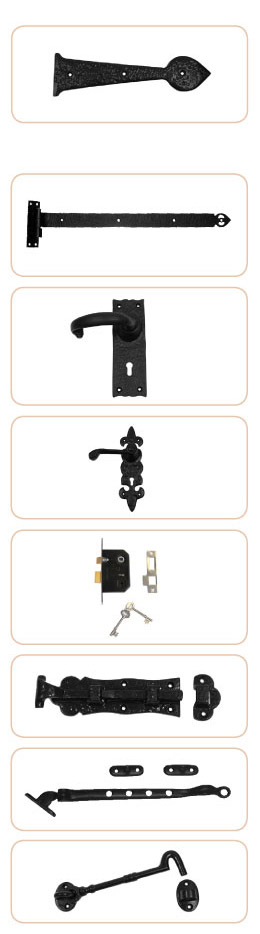 antique black hinges