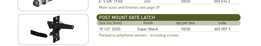 standard gate return latch