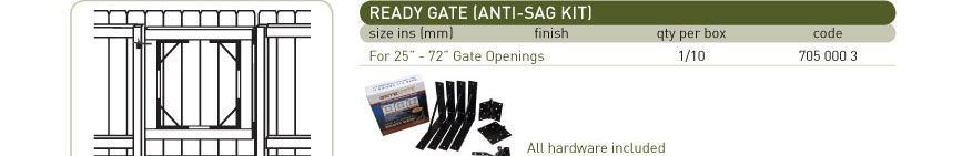 gate frames anti sag attachment kit
