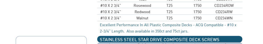 composite deck screws