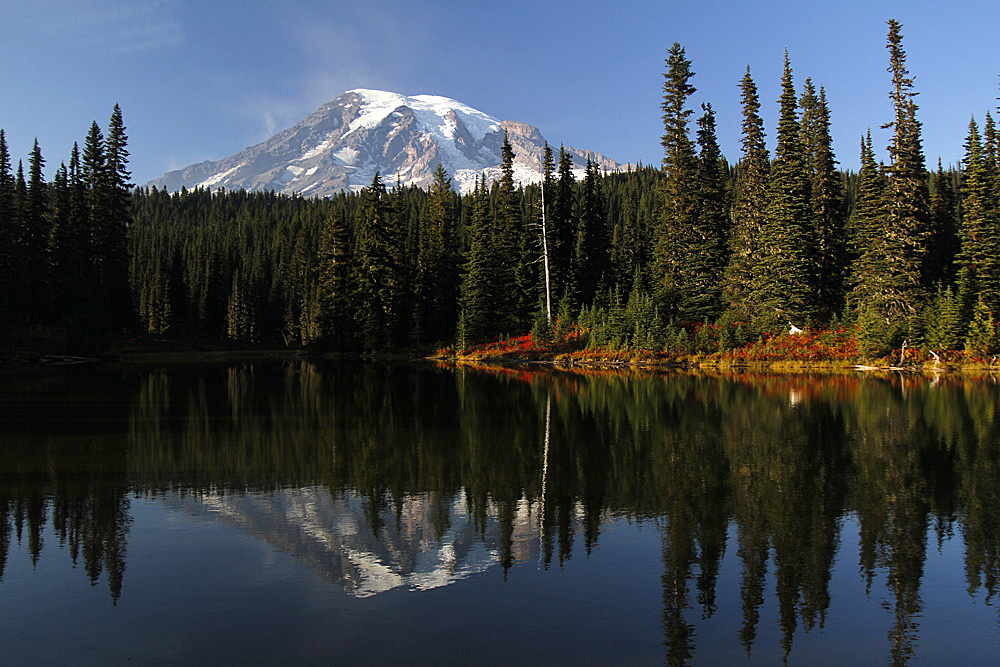 mt rainier fall reflection