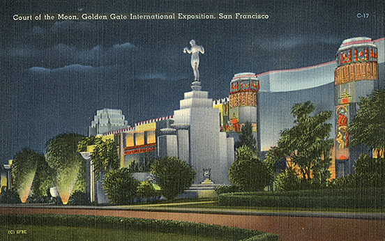 court of the moon golden gate international exposition treasure island 1939 postcard post card
