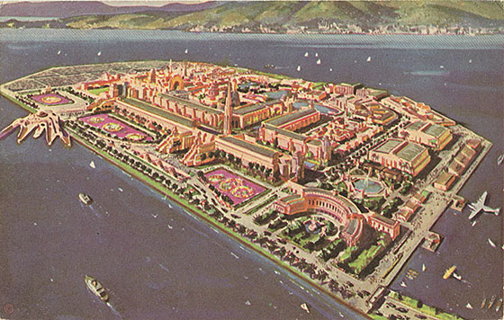 Architect’s Model of Treasure Island postcard image