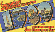 1939 golden gate international exposition Treasure Island postcard